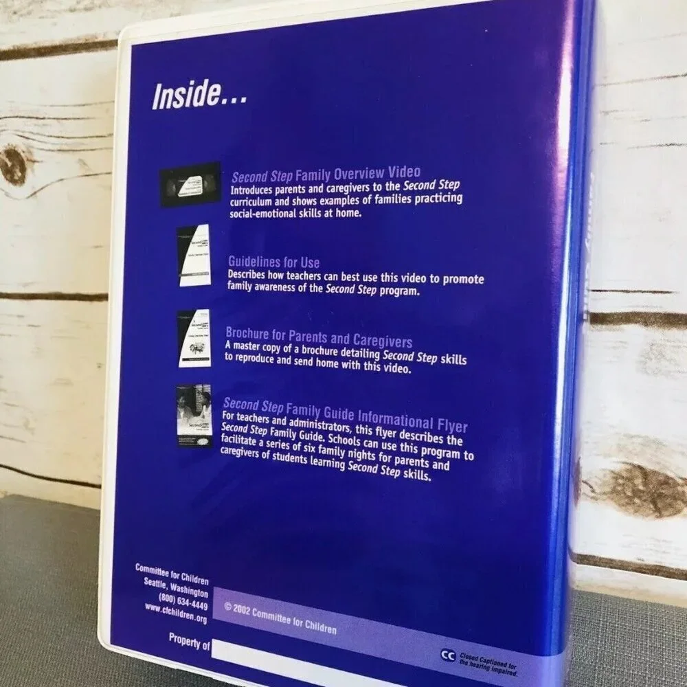 Second Step A Violence Prevention Curriculum Family Overview Video VHS - Picture 2 of 6